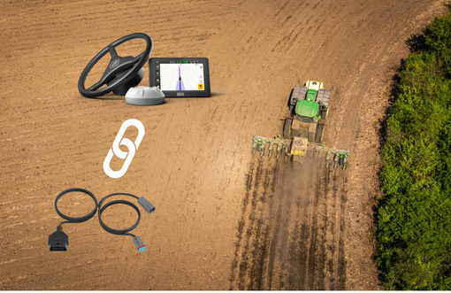 Stable wired tractor data transmission setup